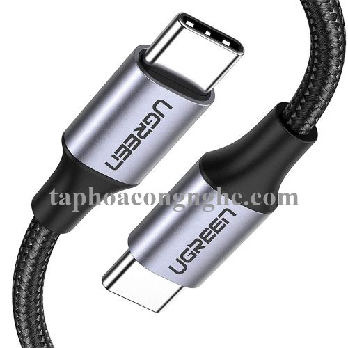 Ugreen 50149 0.5M Type C 2.0 Cáp sạc và truyền dữ liệu từ máy tính ra điện thoại màu xám đen US261 30050149